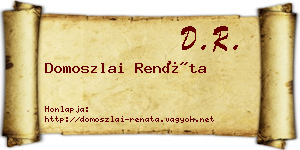 Domoszlai Renáta névjegykártya