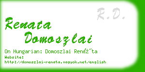 renata domoszlai business card